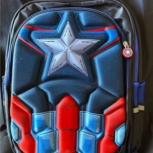 Captain America Themed Backpack Book Bag School or Travel
